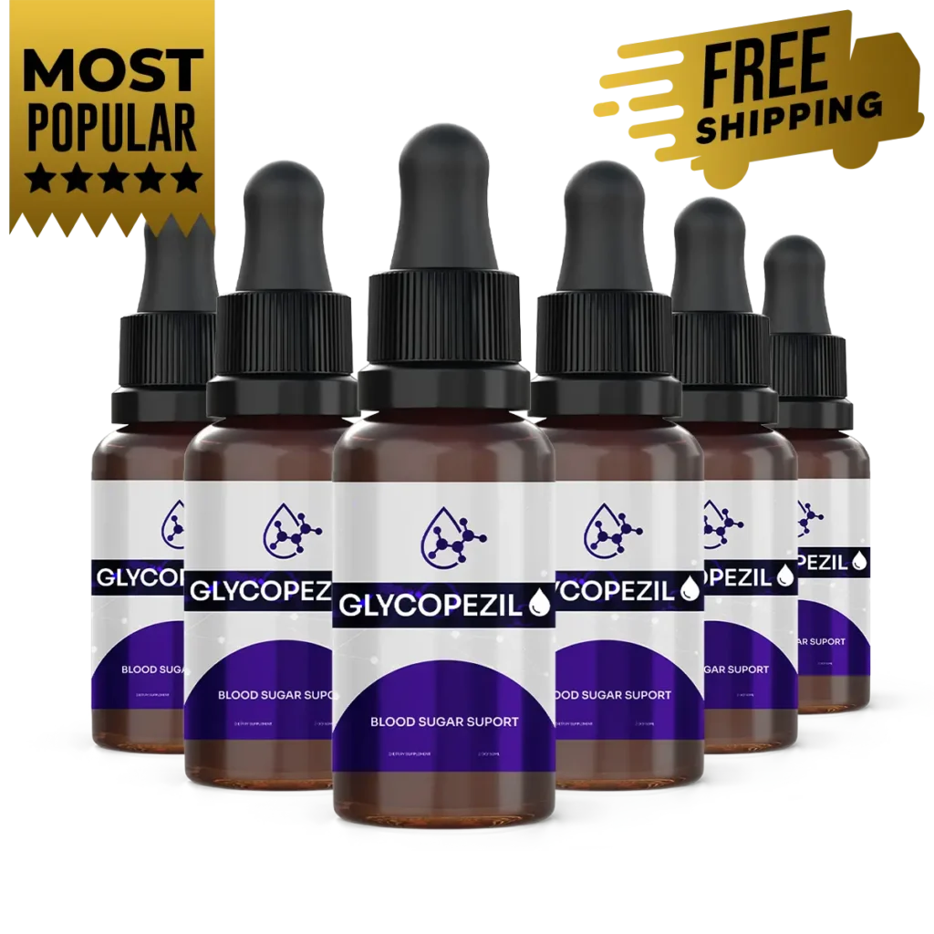 GlycoPezil 6 bottles best value pack with free shipping for 180-day blood sugar management.